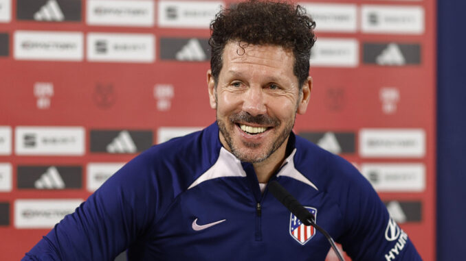 Simeone, durante la rueda de prensa. EFE/ Rodrigo Jiménez
