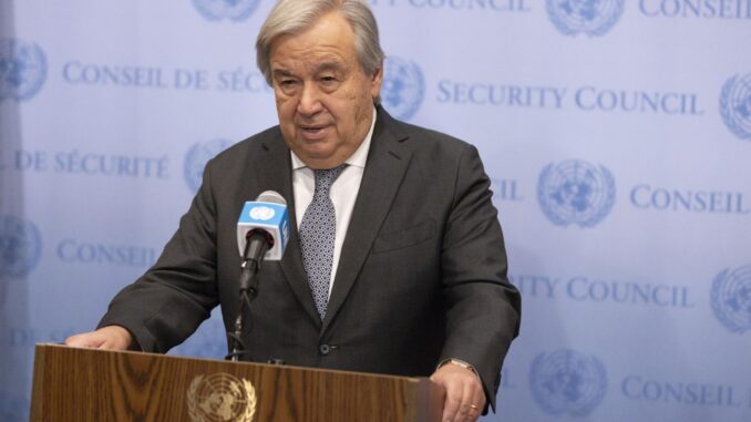 El secretario general de la ONU, António Guterres, en una fotografía de archivo. EFE/ Justin Lane
