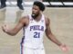 El jugador de los Philadelphia 76ers, Joel Embiid, vigente MVP de la temporada y el líder anotador de la NBA con un promedio de 35.3 puntos por partido. EFE/EPA/JUSTIN LANE SHUTTERSTOCK OUT