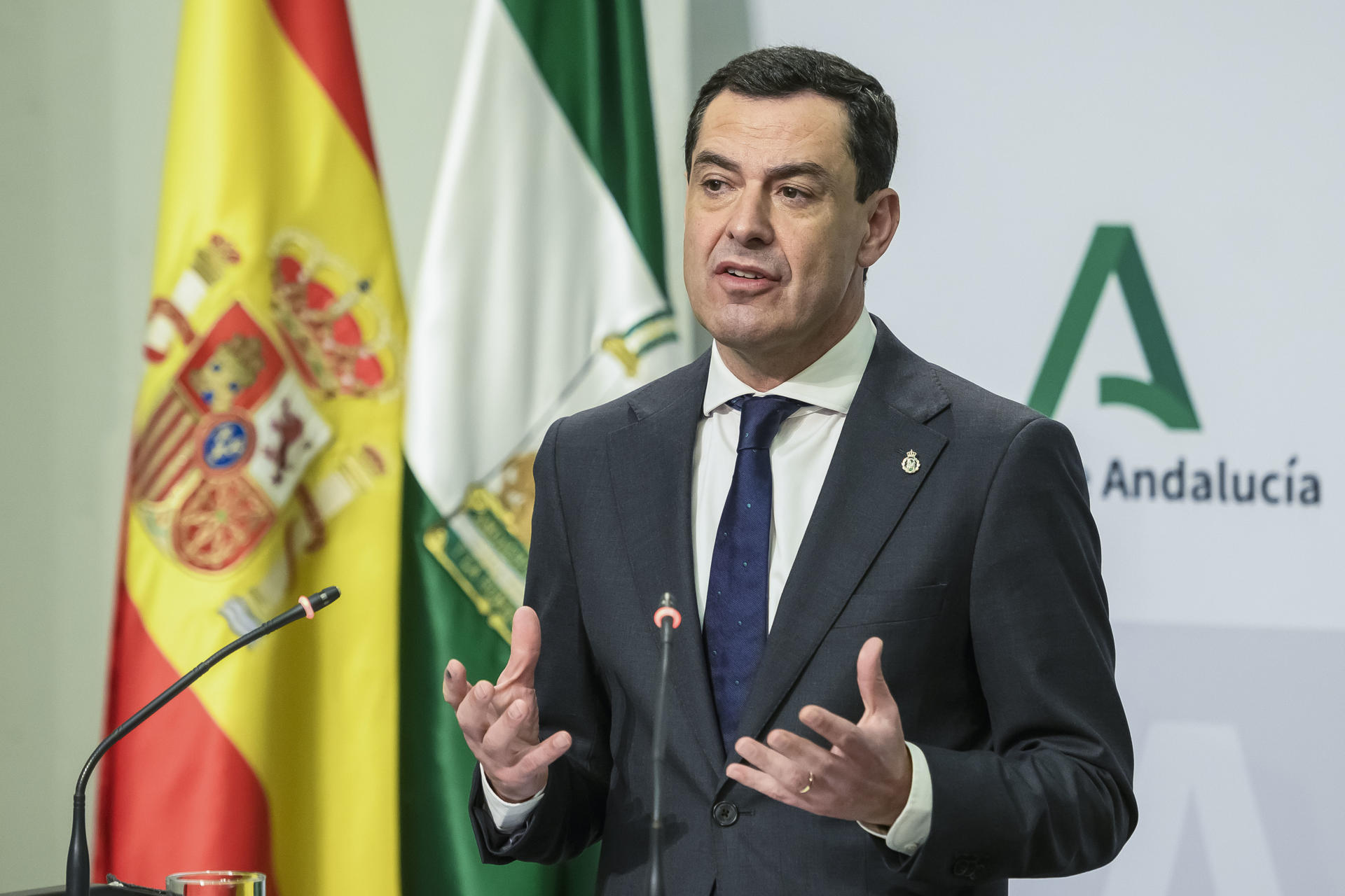 El presidente de la Junta de Andalucía, Juanma Moreno. EFE/ Raúl Caro.
