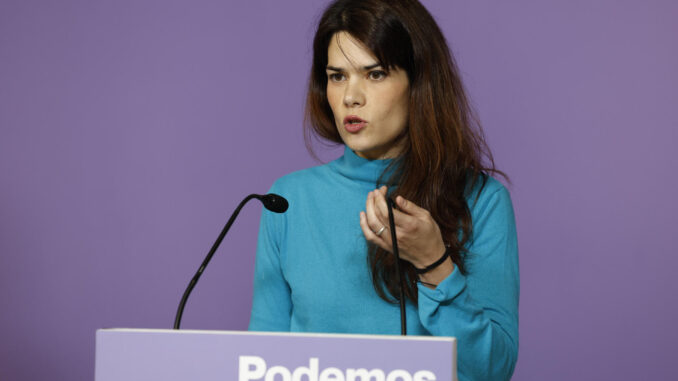 Imagen de archivo de la portavoz de Podemos, Isa Serra. EFE/ Chema Moya
