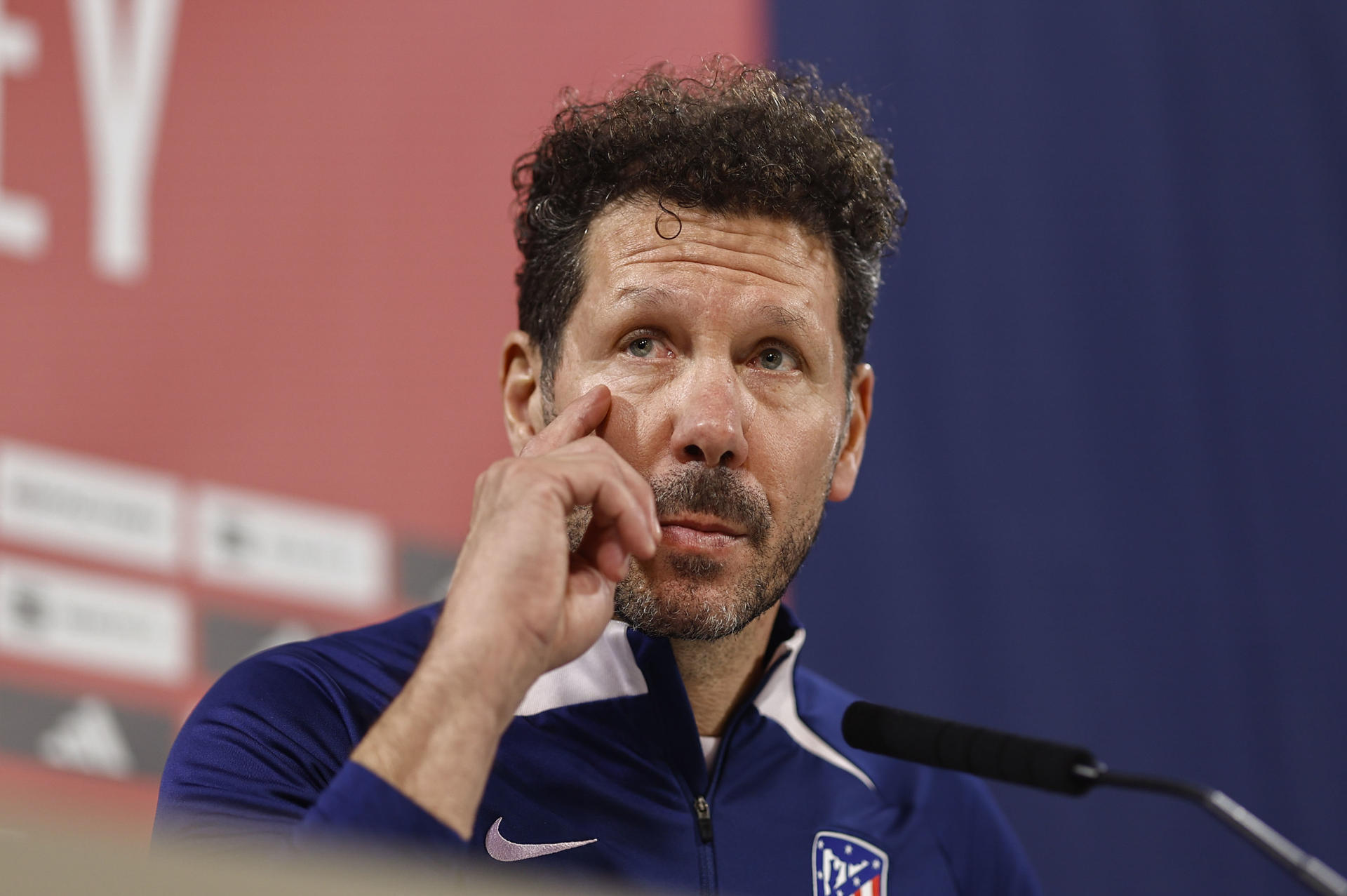 Simeone, durante la rueda de prensa. EFE/ Rodrigo Jiménez
