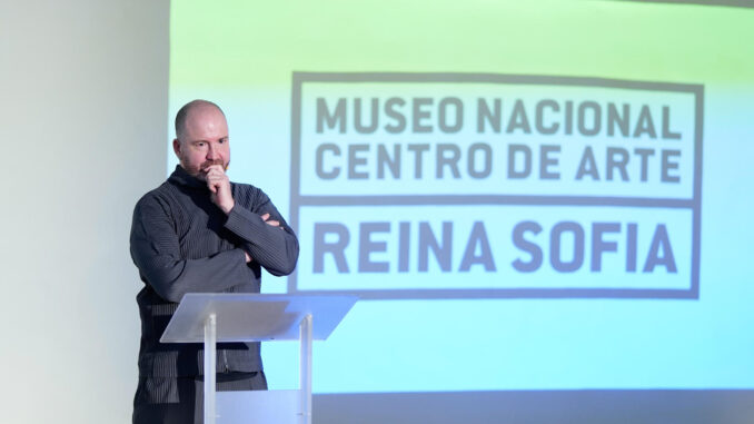 El director del Museo Reina Sofía, Manuel Segade, presenta la programación de 2024 este miércoles, en el edificio Nouvel del propio museo. EFE/ Borja Sánchez Trillo
