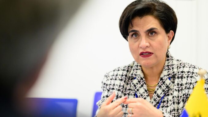 Vienna (Austria), 14/03/2024.-La ministra de Exteriores de Ecuador, María Gabriela Sommerfeld Rosero. EFE/EPA/MAX SLOVENCIK
