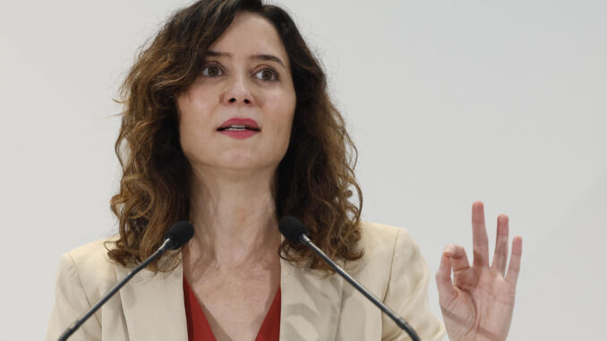 La presidenta de la Comunidad de Madrid, Isabel Díaz Ayuso. EFE/ Chema Moya