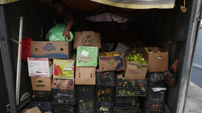 Frutas y verduras cargadas en un camión, en una imagen de archivo. EFE/Mario Guzmán