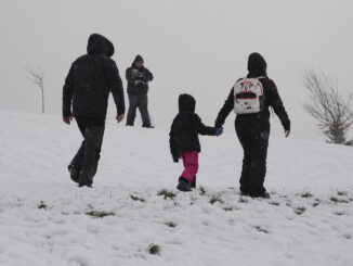 Nieve este viernes, en O Cebreiro, Lugo. EFE/ Eliseo Trigo