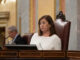 La presidenta del Congreso de los Diputados, Francina Armengol, durante un pleno de la Cámara Baja. EFE/ Fernando Villar