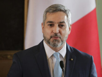 Foto de archivo del expresidente Mario Abdo Benítez (2018-2023). EFE/ Rubén Peña