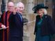 El rey Carlos de Inglaterra y la reina Camilla en la misa de Pascua, este domingo. EFE/EPA/NEIL HALL