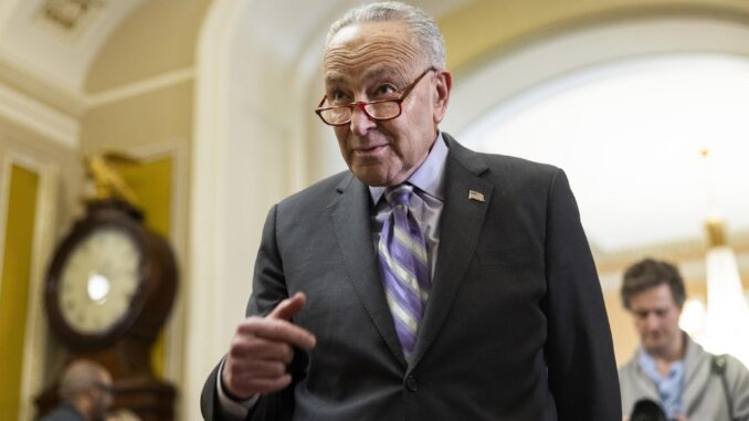 El líder de la mayoría demócrata en el Senado, Charles Schumer, en una fotografía de archivo. EFE/EPA/JIM LO SCALZO
