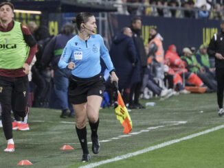 Guadalupe Porras, durante el partido. EFE/Román Ríos