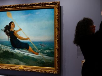"La Femme au podoscaphe", de Gustave Courbet, en el Museo Marmottan Monet de París. EFE/EPA/Mohammed Badra