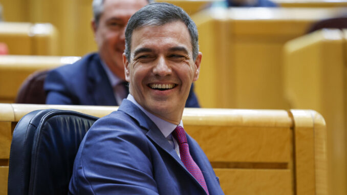 Imagen de archivo del presidente del Gobierno, Pedro Sánchez, en el Senado. EFE/ Mariscal
