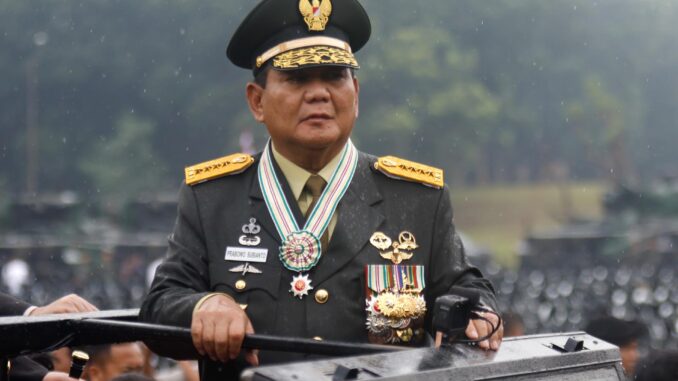 Imagen de Archivo del presidente electo de Indonesia, general Prabowo Subianto. 
 EFE/EPA/ADI WEDA
