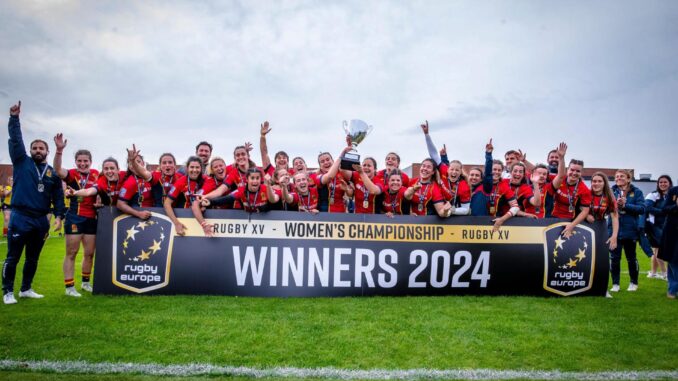 La selección española femenina de rugby XV conquistó su séptimo Campeonato de Europa consecutivo. EFE/cedida por Ferugby
