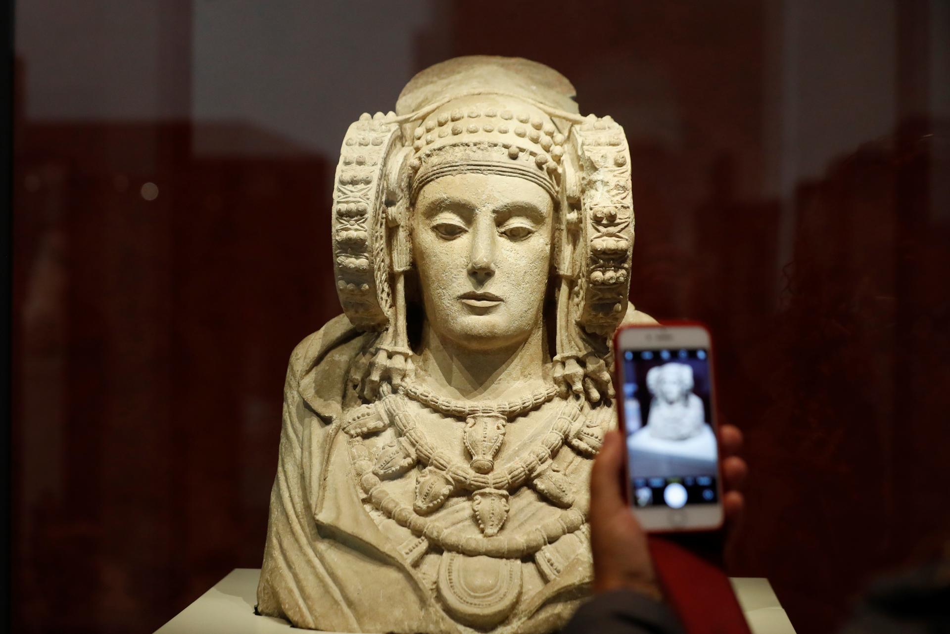 La dama de Elche en el Museo Arqueológico Nacional en Madrid. EFE/ J.J. Guillén
