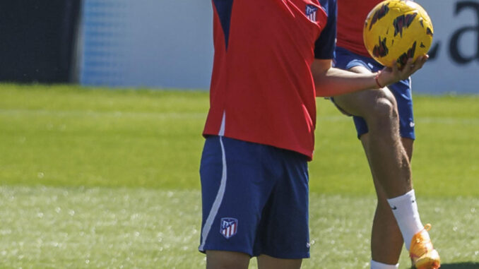 Griezmann, durante el entrenamiento de este viernes.- EFE/Rodrigo Jiménez
