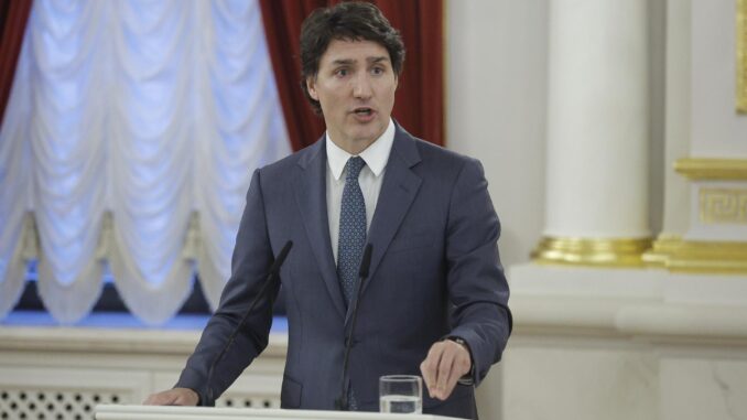 El primer ministro de Canadá, Justin Trudeau. EFE/Sergey Dolzhenko
