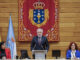 El presidente del Parlamento, Miguel Santalices, durante su intervención en la apertura de la Sesión plenaria de apertura de la XII legislatura, hoy en Santiago de Compostela. EFE/Lavandeira jr