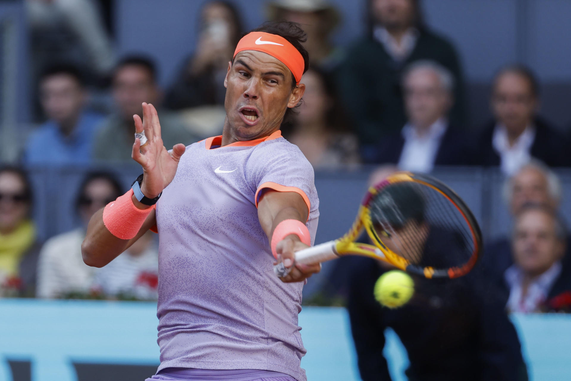 Nadal, durante el partido ante Blanch. EFE/JuanJo Martín
