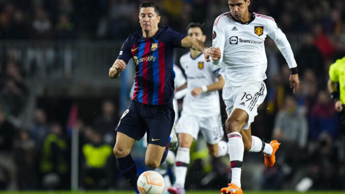 Raphael Varane (d), defensa francés del Manchester United, en una imagen de archivo. EFE/ Siu Wu
