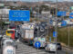Retenciones de tráfico en la A-7 durante la pasada Semana Santa, a su paso por Murcia. EFE/ Marcial Guillén