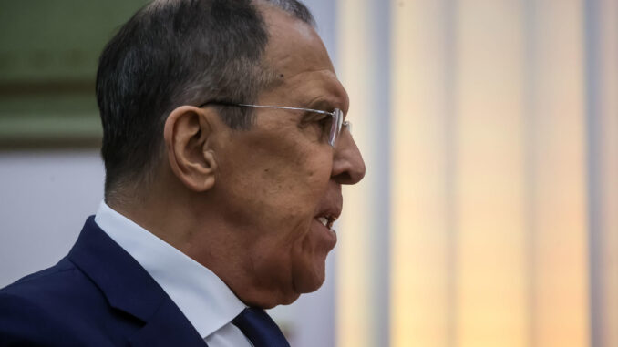 El ministro de Exteriores de Rusia, Serguéi Lavrov. EFE/ Miguel Gutiérrez
