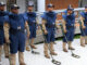 Hombres del batallón de desminado de la Armada Nacional asisten a la entrega del territorio libre de sospecha de minas antipersona este 2 de mayo de 2024, en el municipio de Carmen de Bolívar (Colombia). EFE/Ricardo Maldonado Rozo