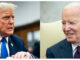 Combo de fotografías de archivo que muestra al expresidente de Estados Unidos Donald Trump (i), y al presidente Joe Biden (d). EFE/ Jabin Botsford/Bonnie Cash