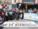 Concentración de protesta contra la visita del presidente argentino, Javier Milei, a Madrid, en el centro de la capital este sábado. El mandatario argentino realiza una visita de trabajo durante la que participará en un acto de la ultraderecha europea auspiciado por el partido español Vox. EFE/ Fernando Alvarado