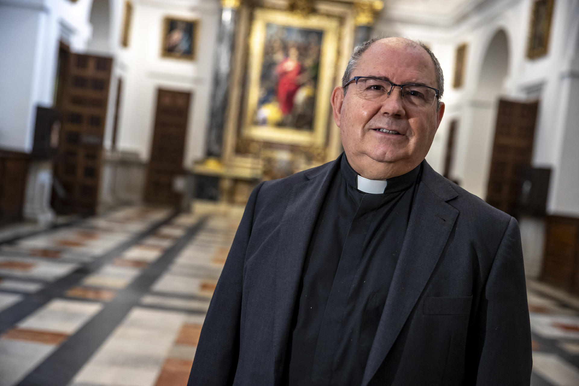 Imagen del deán de la Catedral de Toledo, Juan Pedro Sánchez Gamero, durante su entrevista con la Agencia EFE. EFE/Ismael Herrero
