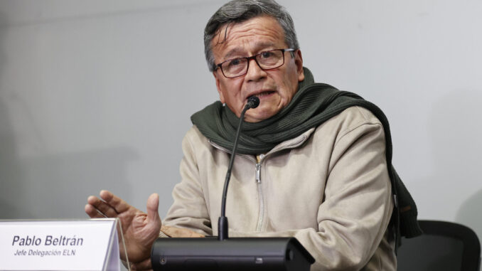 Pablo Beltrán, jefe de la delegación de la guerrilla del ELN, en una fotografía de archivo. EFE/ Mauricio Dueñas Castañeda
