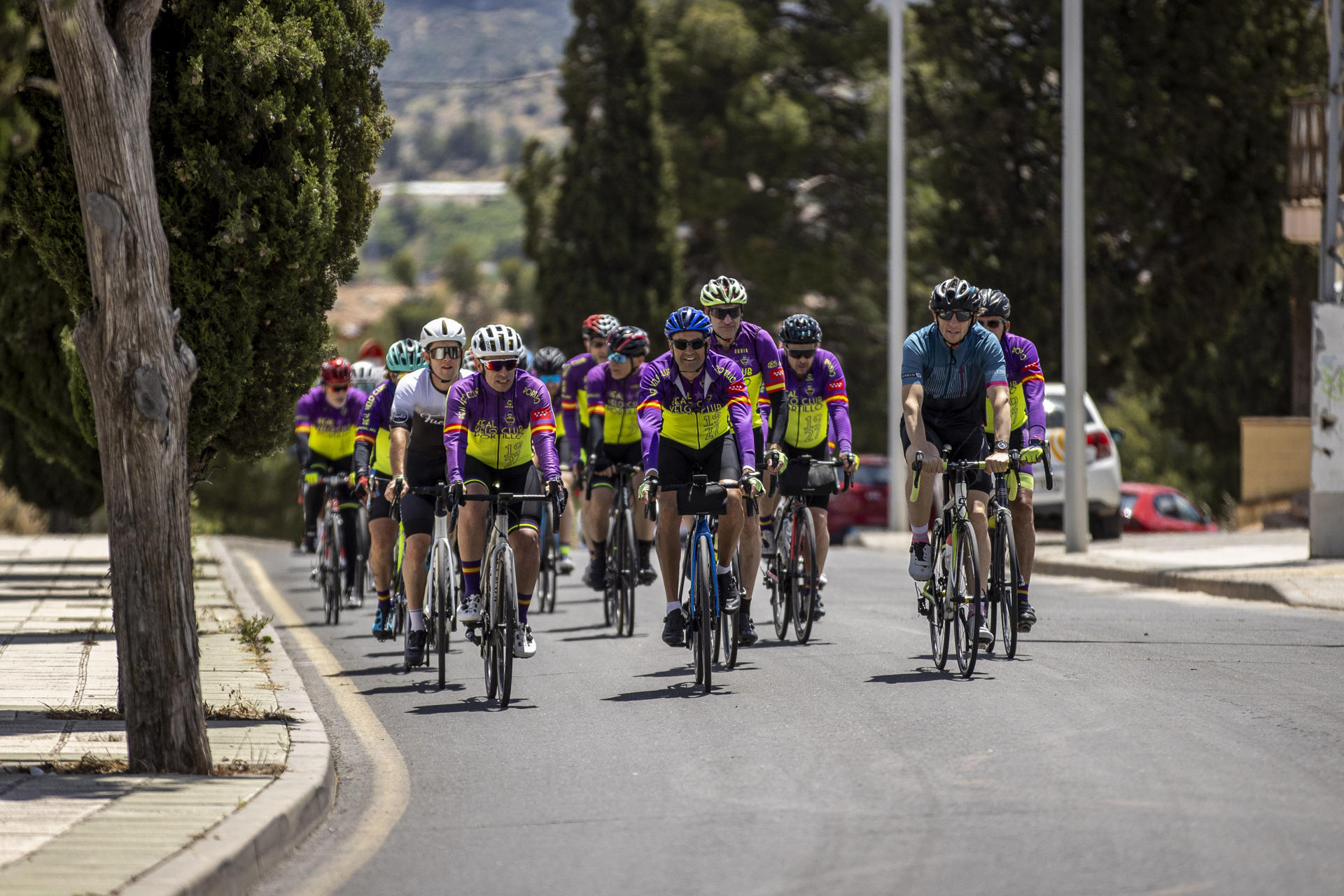 Marcha ciclista en honor a Federico Martín Bahamontes, organizada por el Real Velo Club Portillo y que discurrirá entre Madrid-Portillo-Toledo, este miércoles en Toledo. EFE/Ismael Herrero
