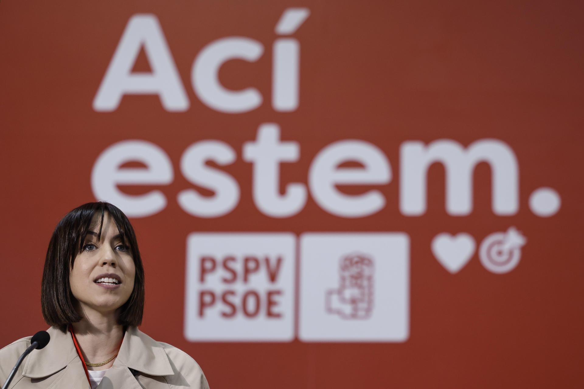 La secretaria general del PSPV-PSOE, Diana Morant, preside el Comité Nacional de los socialistas valencianos. EFE/Biel Aliño
