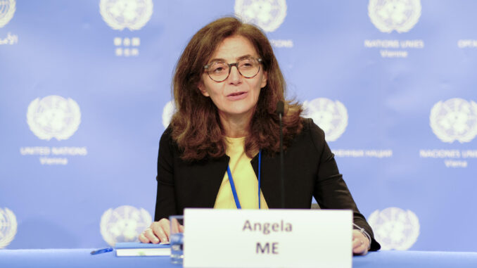 Imagend e Archivo de la coordinadora del Informe Mundial sobre Drogas de la ONU, Angela Me.
EFE/Luis Lidón
