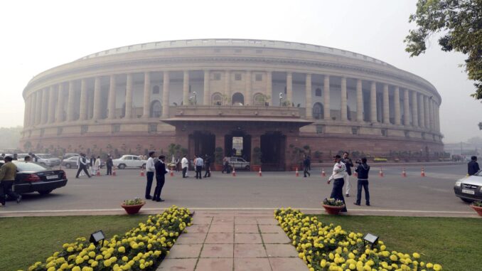Foto de archivo de la fachada del Parlamento indio. EFE/Str
