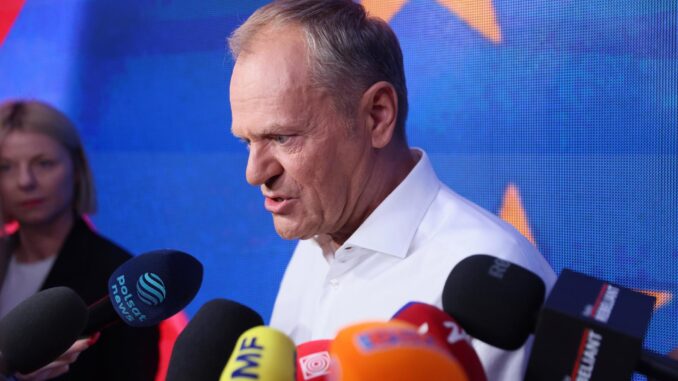 El primer ministro polaco, Donald Tusk, el 9 de junio de 2024. EFE/EPA/LESZEK SZYMANSKI POLAND OUT
