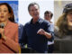 Combo de tres fotografías de archivo de la actual vicepresidenta de EE.UU., Kamala Harris (i), y los gobernadores de California, Gavin Newsom (c), y de Míchigan, Gretchen Whitmer. EFE