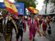 Seguidores de la selección de fútbol de España en una zona de aficionados este domingo en Colonia, Alemania, horas antes del partido que les va a enfrentar a Georgia en los octavos de final de la Eurocopa 2024. EFE/Alberto Estevez