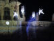 Imagen de la Plaza Mayor de Salamanca hoy martes que ofrece la posibilidad de disfrutar del espectáculo ´SYLPHES´, un espectáculo de gran formato que combina la danza, la acrobacia y la música a más de 35 metros de altura con el hilo conductor de «Las Cuatro Estaciones» recompuestas de Max Richter, interpretadas por la Orquesta Sinfónica de Castilla y León (OSCyL) Joven. EFE/JMGARCIA.