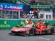 El coche Ferrari 499P (Ferrari AF Corse) con el italiano Antonio Fuoco (I), el español Miguel Molina (R) y el danés Nicklas Nielsen durante la 92º edición de las 24 Horas de Le Mans, este domingo en Le Mans, Francia EFE/EPA/CHRISTOPHE PETIT TESSON
