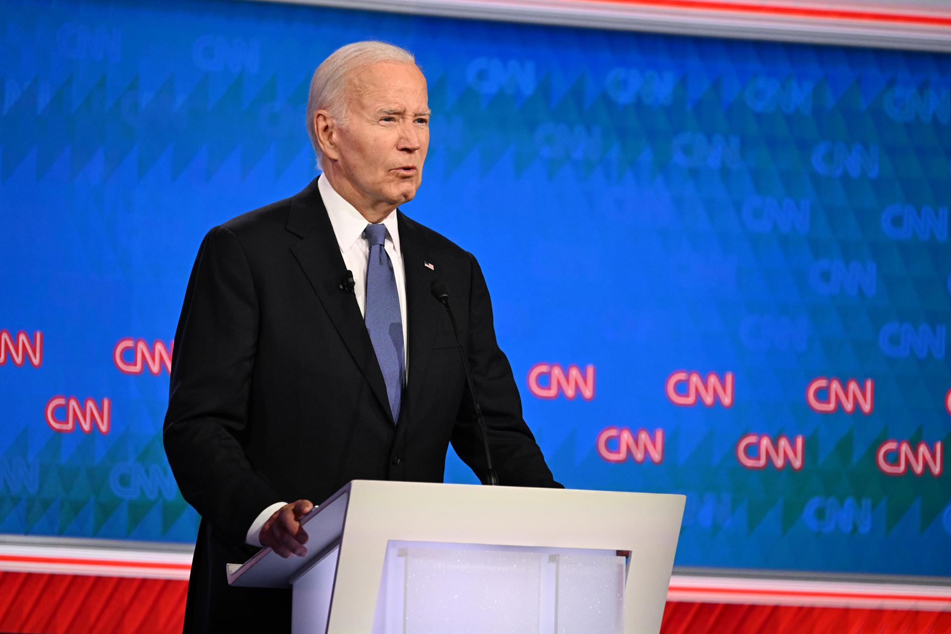 El presidente Joe Biden durante el debate. EFE/EPA/WILL LANZONI / CNN PHOTOS MANDATORY CREDIT: CNN PHOTOS / CREDIT CNN - WILL LANZONI EDITORIAL USE ONLY EDITORIAL USE ONLY
