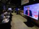 La prensa acompaña el debate entre el expresidente Donald J. Trump y el presidente Joe Biden en Atlanta. EFE/EPA/MICHAEL REYNOLDS