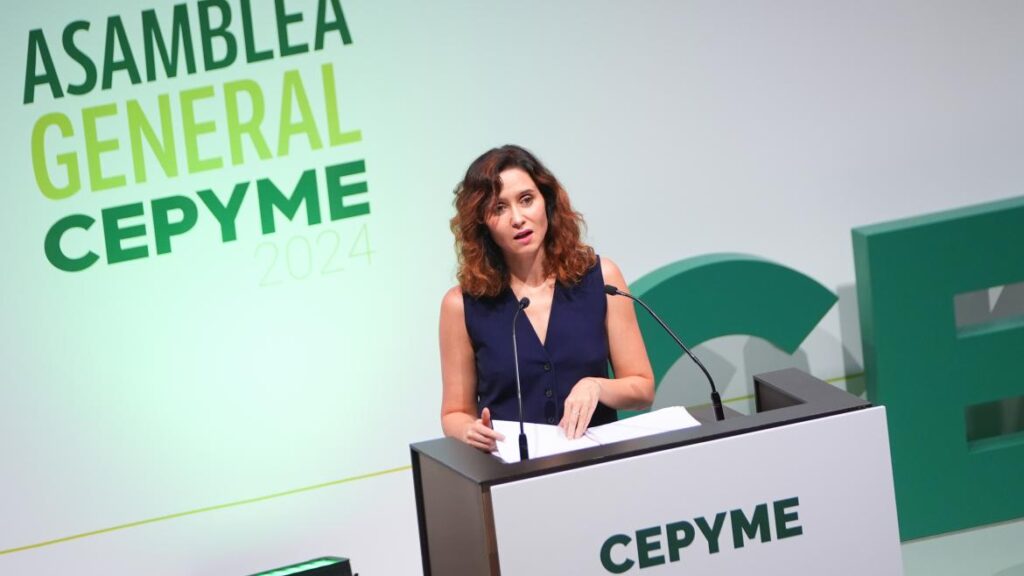 Díaz Ayuso defiende la “dignidad” empresarial ante la injerencia política en la Asamblea de CEPYME