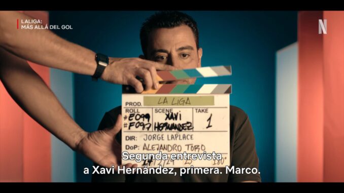 El exentrenador del FC Barcelona Xavi Hernández en una imagen del documental ‘LALIGA: Más allá del gol’. EFE/Netflix
