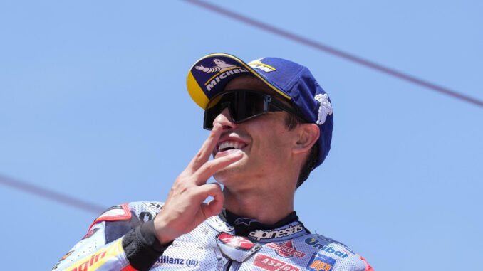 El piloto español Marc Márquez, del equipo Gresini Racing, en una imagen de archivo de esta temporada. EFE/ Alejandro García
