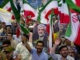 Un grupo de hombres participa en un mitin del candidato a la presidencia iraní el ultraconservador Saeed Jalili en el último día de campaña en Teherán (Irán). EFE/Jaime León