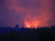 Incendio forestal de Benasau (Alicante), este martes.EFE/ Morell