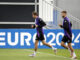 Thomas Müller (i) durante un entrenamiento de la selección de Alemania en la Eurocopa 2024. EFE/Alberto Estévez